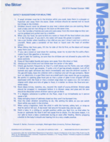 Safety suggestions for mealtime