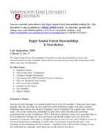 Puget Sound Extension Forestry E-Newsletter, Late September 2009