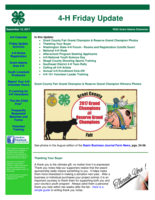 4-H Friday Update, September 15, 2017