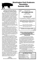 Washington Pork Producers Newsletter, Summer 2016