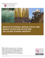 Impacts of federal biofuel policy and market structure on the PNW cellulosic ethanol industry