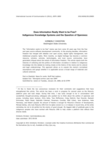 Does Information Really Want to be Free? Indigenous Knowledge Systems and the Question of Openness