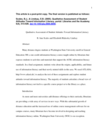 Qualitative Assessment of Student Attitudes toward Information Literacy