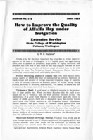 How to improve the quality of alfalfa hay under irrigation