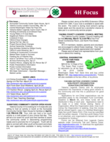 WSU Yakima County Extension 4-H Focus, March 2018