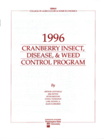 1996 cranberry insect, disease, & weed control program