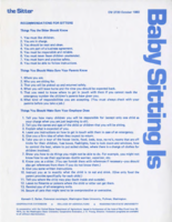 Recommendations for sitters