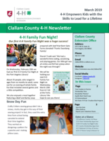 Clallam County 4-H Newsletter, March 2019