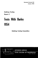 Tests with barley, 1954