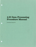 4-H data processing procedure manual