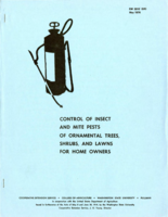 Control of insect and mite pests of ornamental trees, shrubs, and lawns for home owners