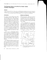 The Holocene History of the Red Fox (Vulpes vulpes) in Eastern Washington