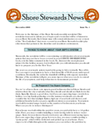 Shore Stewards News, December 2005