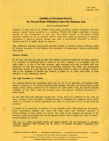 Liability of livestock owners for air and water pollution under the nuisance law