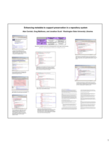 Enhancing metadata to support preservation in a repository system