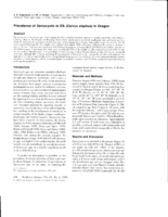 Prevalence of Sarcocystis in Elk (Cervuse elaphus) in Oregon
