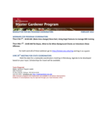 Master Gardener Program Newsletter, February 2013