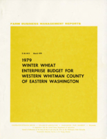 1979 Winter wheat enterprise budget for Western Whitman County of Eastern Washington