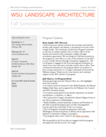 WSU Landscape Architecture, Fall 2018