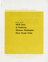 1978 costs of producing Western Washington dairy forage crops