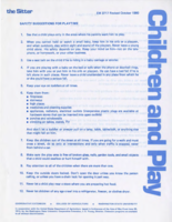 Safety suggestions for playtime