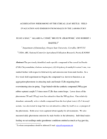Aggregation pheromone of the cereal leaf beetle: field evaluation and emission from males in the laboratory