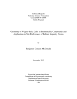 Geometry of Wigner-Seitz cells in intermetallic compounds and application to site preferences of indium impurity atoms