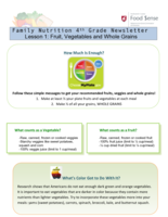 Family Nutrition: Lesson 1, Fruit, Vegetables, and Whole Grains