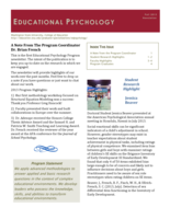 Educational Psychology Newsletter, Fall 2013