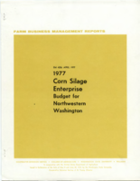 1977 corn silage enterprise budget for northwest Washington
