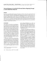 Thermal exposure of juvenile fall chinook salmon migrating through a lower Snake River reservoir