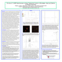 The use of 1H NMR spectroscopy to assay triglyceride content in microalgae, yeast and diatoms for biofuel production.