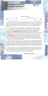 Department of Economics Holiday Newsletter, 2003