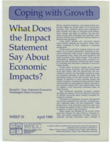 What does the impact statement say about economic impacts?