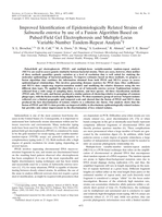 Improved identification of epidemiologically related strains of Salmonella enterica by use of a fusion algorithm based on pulsed-field gel electrophoresis and multiple-locus variable-number tandemrepeat analysis