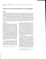 Fire effects on prairies and oak woodlands on Fort Lewis, Washington