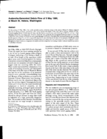 Avalanche-Generated Debris Flow of 9 May 1986, at Mount St. Helens, Washington