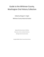Guide to the Whitman County, Washington oral history collection