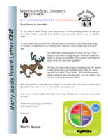 MyPlate Marty Moose Parent Newsletter: Lesson 1