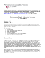 Snohomish/Skagit Extension Forestry E-Newsletter, January 2009