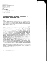 Distribution, Abundance, and Nesting Characteristics of Snowy Plovers on the Oregon Coast