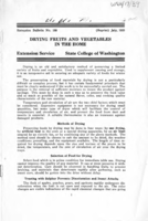 Drying fruits and vegetables in the home