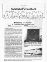 Maintenance and operation of ventilation fans for hog barns