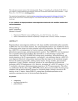 in situ synthesis of biopolyurethane nanocomposites reinforced with modified multiwalled carbon nanotubes