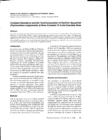 Increased Abundance and the Food Consumption of Northern Squawfish (Ptychocheilus  oregonensis) at River Kilometer7 5 in the Columbia  River