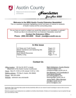 WSU Asotin County Extension Newsletter, January-March 2020