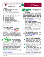 WSU Yakima County Extension 4-H Focus, October 2015
