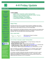 4-H Friday Update, November 2, 2018