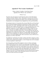 2008 Appendix B: The Ceramic Classification" Pottery analysis variables, Cedar Mesa Project