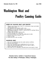 Washington meat and poultry canning guide